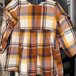 Plaid Long Sleeve Dress